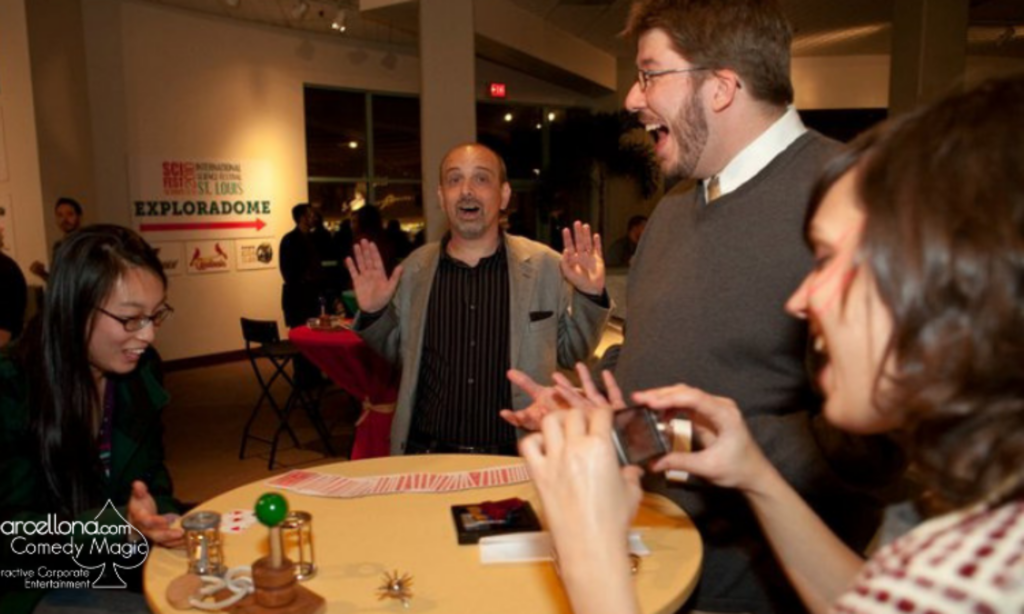 Comedy Magician | Comedian | Corporate Event | St. Louis MO | Strolling Magic | Christmas Party